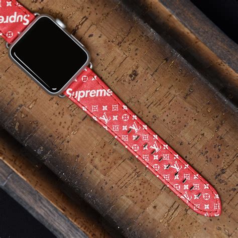 louis vuitton supreme apple watch band